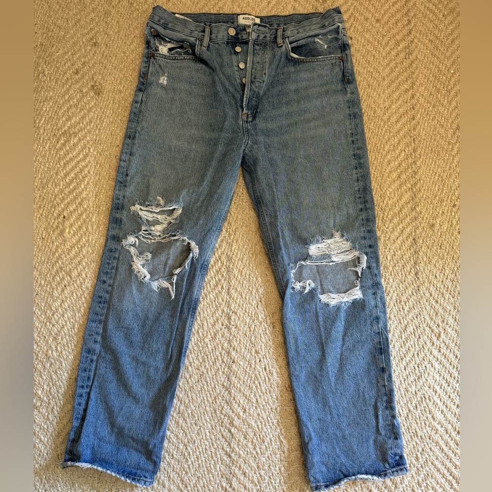AGOLDE mid rise straight fit jeans